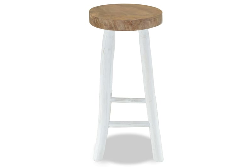 Barstol heltre teak - Brun/Hvit - Møbler - Stoler & lenestoler - Barstoler