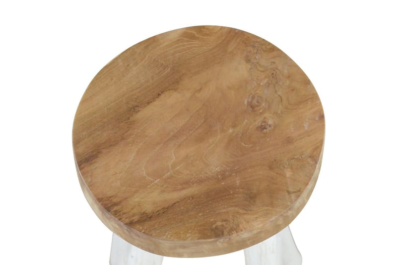 Barstol heltre teak - Brun/Hvit - Møbler - Stoler & lenestoler - Barstoler