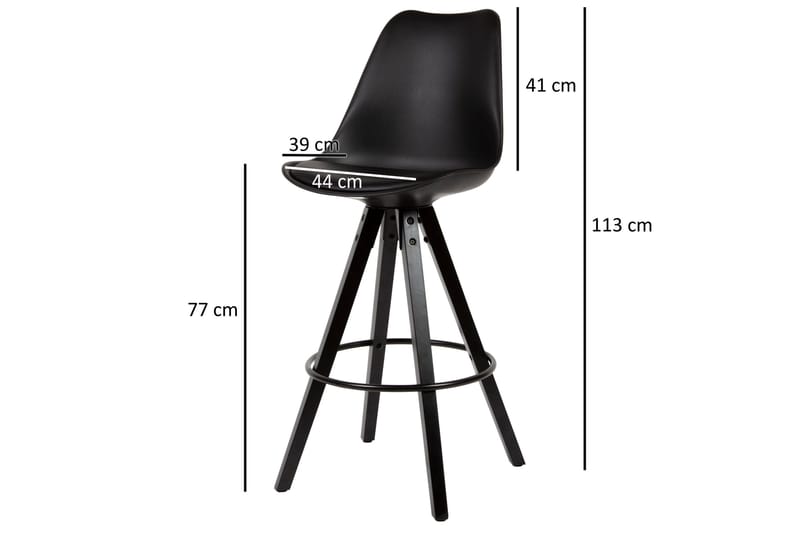 Barstol Wohnling Svart - Møbler - Stoler & lenestoler - Barstoler