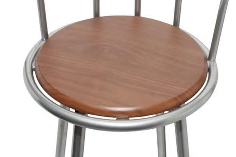 Barstoler 2 stk brunt stål - Brun/Stål - Møbler - Stoler & lenestoler - Barstoler