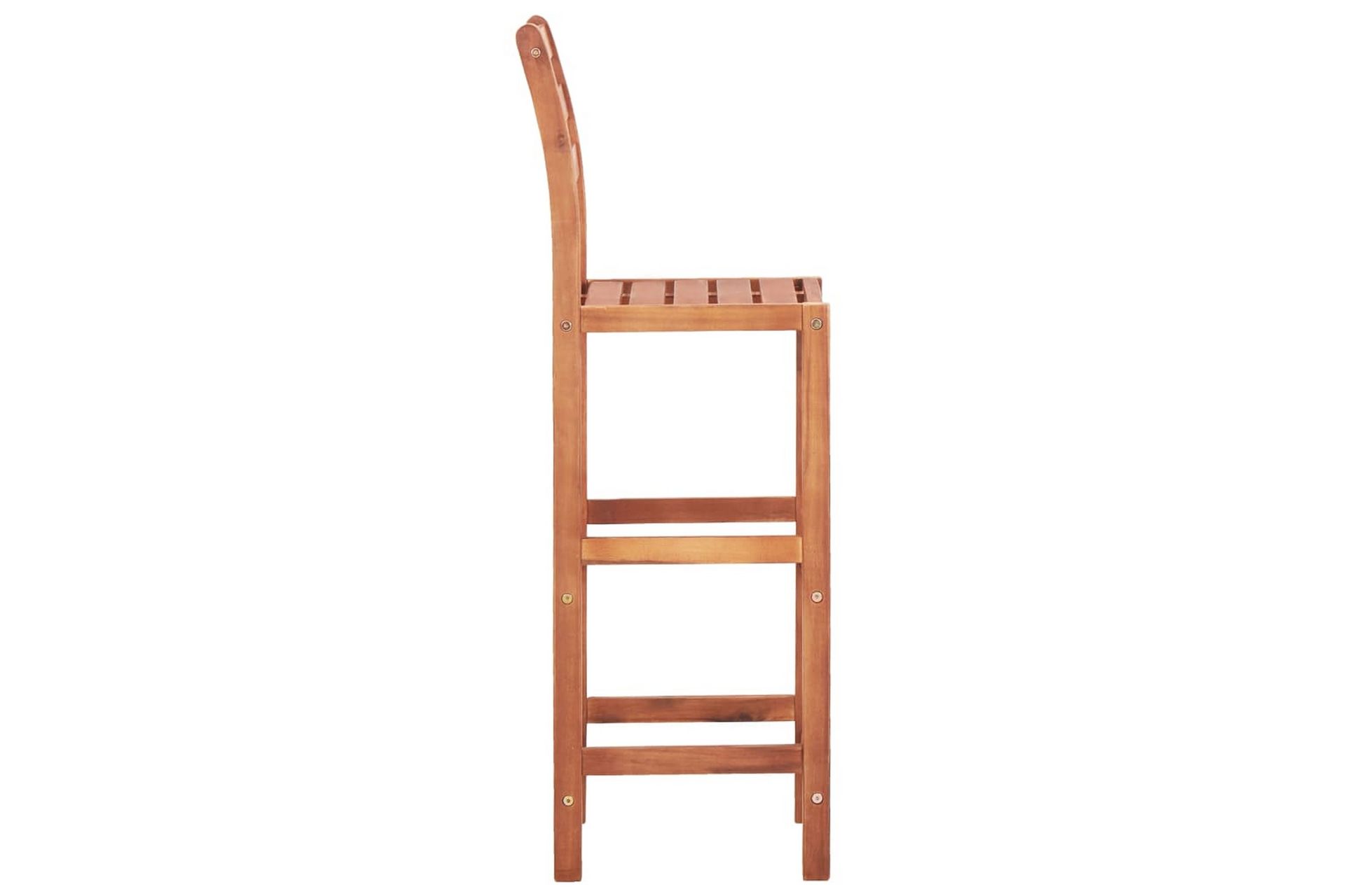 Barstoler 2 stk heltre akasie - Brun - Møbler - Stoler & lenestoler - Barstoler