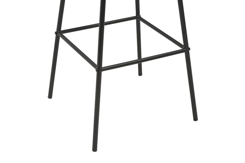 Barstoler 2 stk svart heltre furu og stål - Barstoler