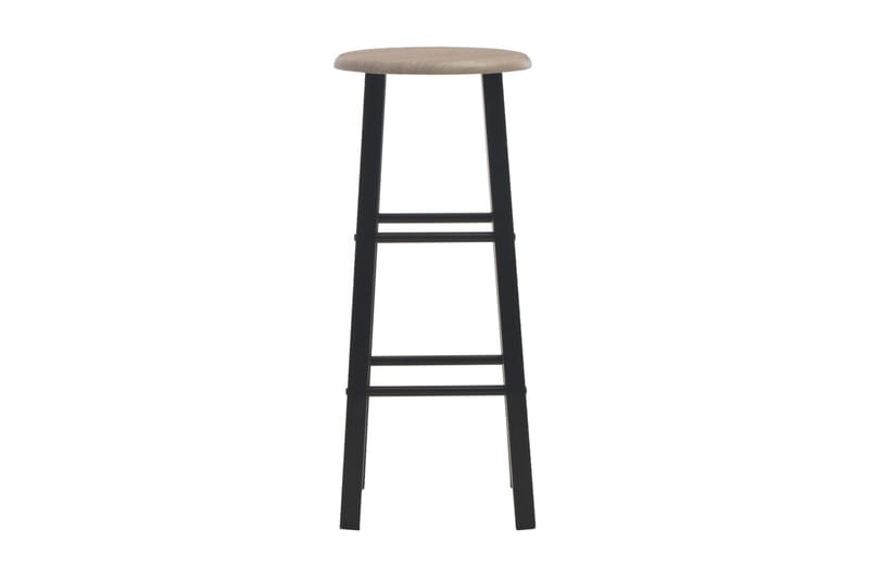 Barstoler 2 stk svart MDF - Svart - Møbler - Stoler & lenestoler - Barstoler