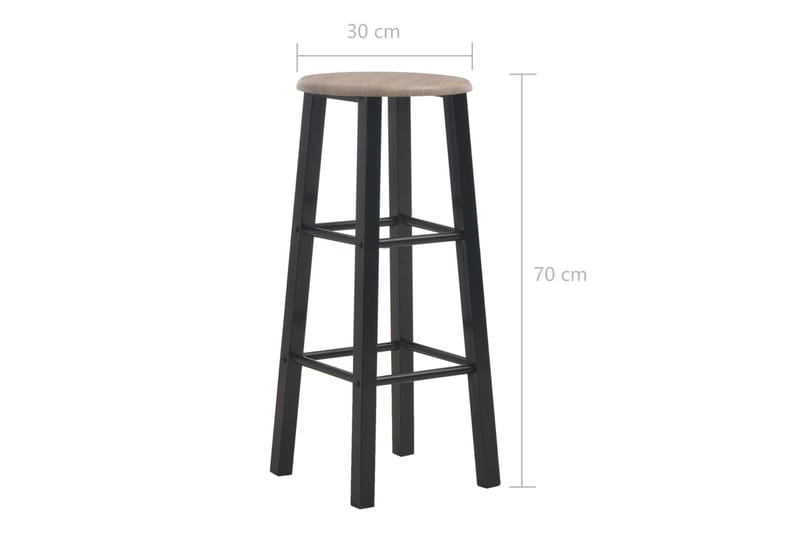 Barstoler 2 stk svart MDF - Svart - Møbler - Stoler & lenestoler - Barstoler