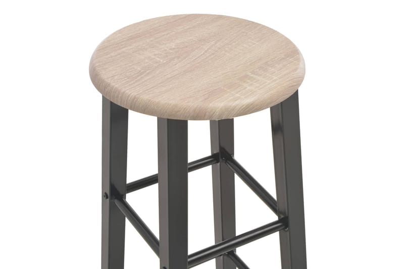 Barstoler 2 stk svart MDF - Svart - Møbler - Stoler & lenestoler - Barstoler