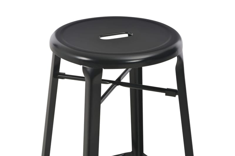 Barstoler 2 stk svart stål - Møbler - Stoler & lenestoler - Barstoler