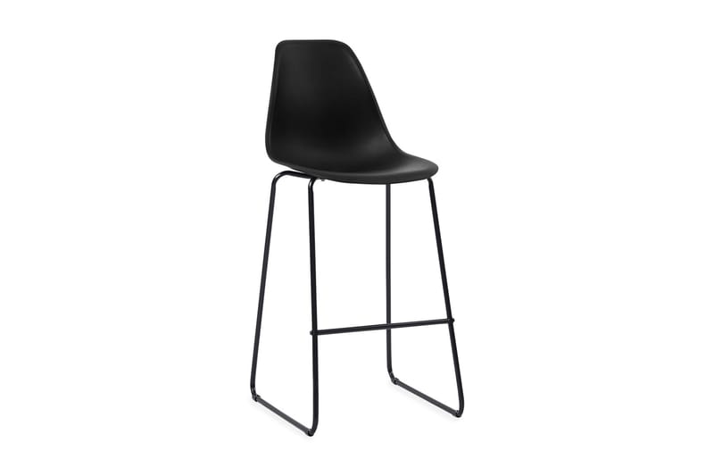 Barstoler 2 stk svart plast - Svart - Møbler - Stoler & lenestoler - Barstoler