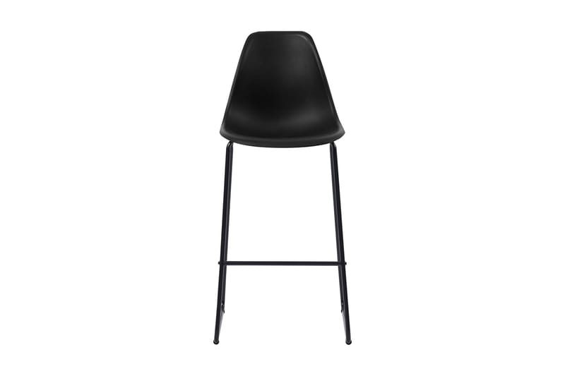 Barstoler 2 stk svart plast - Svart - Møbler - Stoler & lenestoler - Barstoler