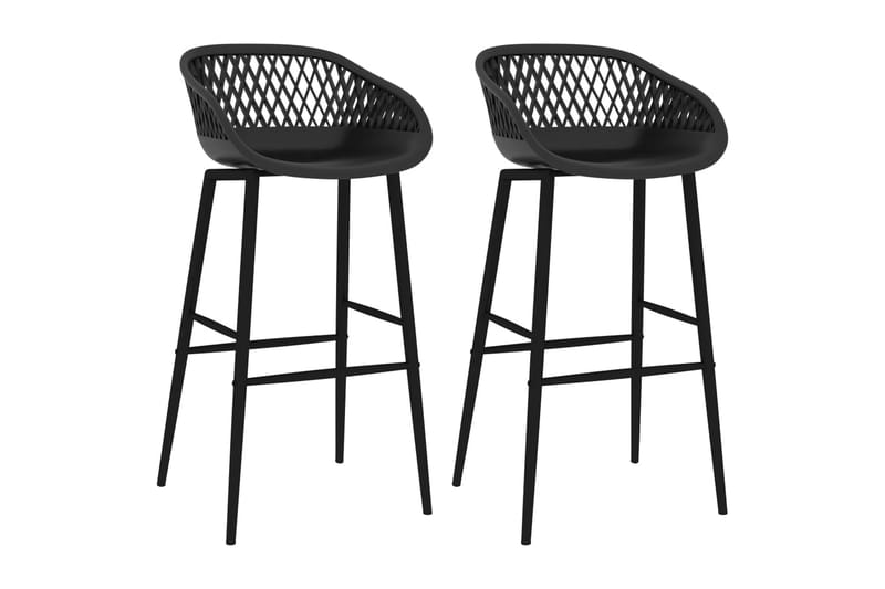 Barstoler 2 stk svart - Møbler - Stoler & lenestoler - Barstoler