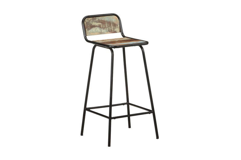 Barstoler 4 stk gjenvunnet heltre - Brun - Møbler - Stoler & lenestoler - Barstoler