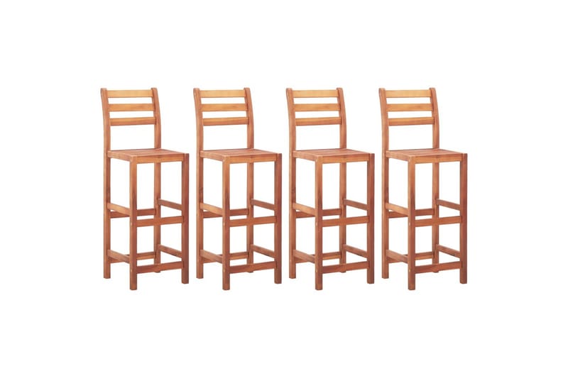Barstoler 4 stk heltre akasie - Møbler - Stoler & lenestoler - Barstoler