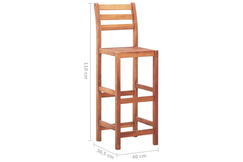 Barstoler 4 stk heltre akasie - Møbler - Stoler & lenestoler - Barstoler