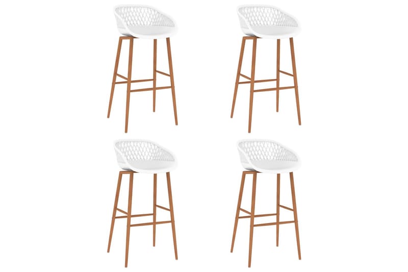 Barstoler 4 stk hvit - Møbler - Stoler & lenestoler - Barstoler