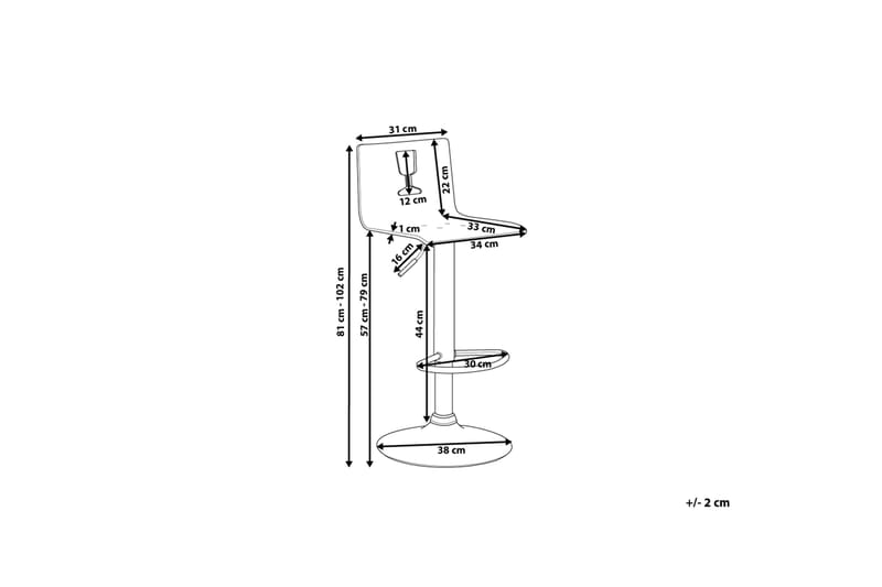 Busan Barstol 38 cm - Transparent - Barstoler