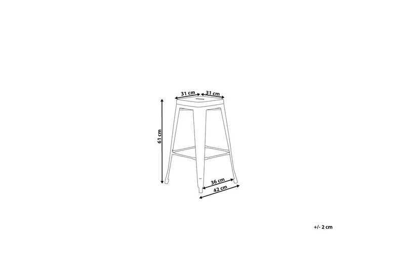 Cabrillo Barstol 42 cm - Gul - Møbler - Stoler & lenestoler - Barstoler