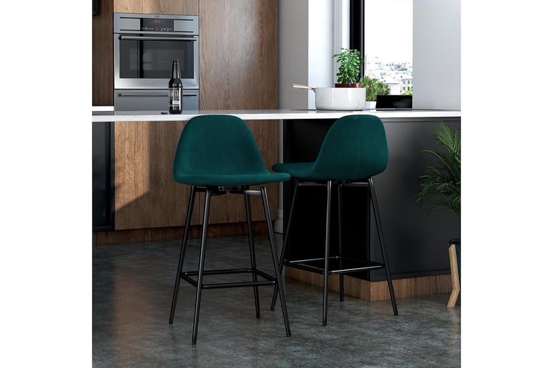 Calvin Barstol Grønn/Fløyel - Dorel Home - Møbler - Stoler & lenestoler - Barstoler