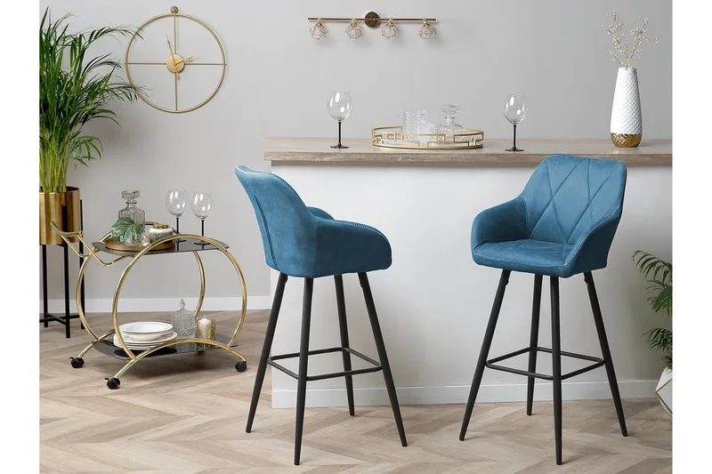 Darien Barstol 41 cm - Blå - Møbler - Stoler & lenestoler - Barstoler