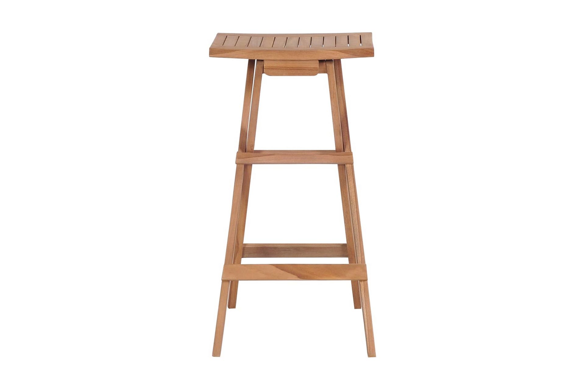 Foldbare barkrakker 2 stk heltre teak - Møbler - Stoler & lenestoler - Barstoler