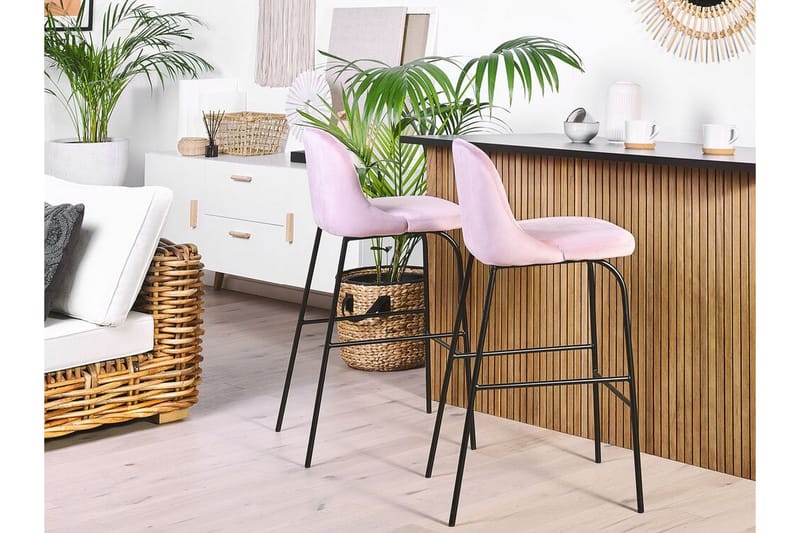 Fontecorniale Barstol 2-pk - Rosa - Møbler - Stoler & lenestoler - Barstoler