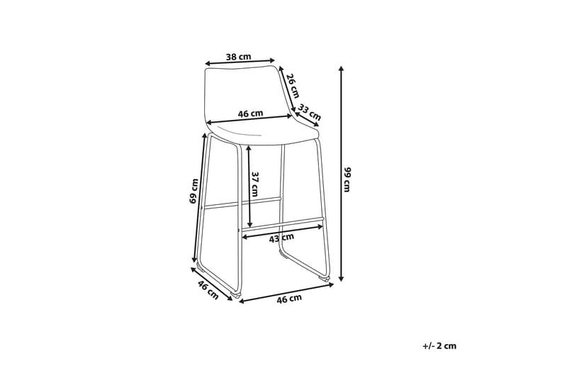 Franks Barstol 46 cm - Blå - Barstoler