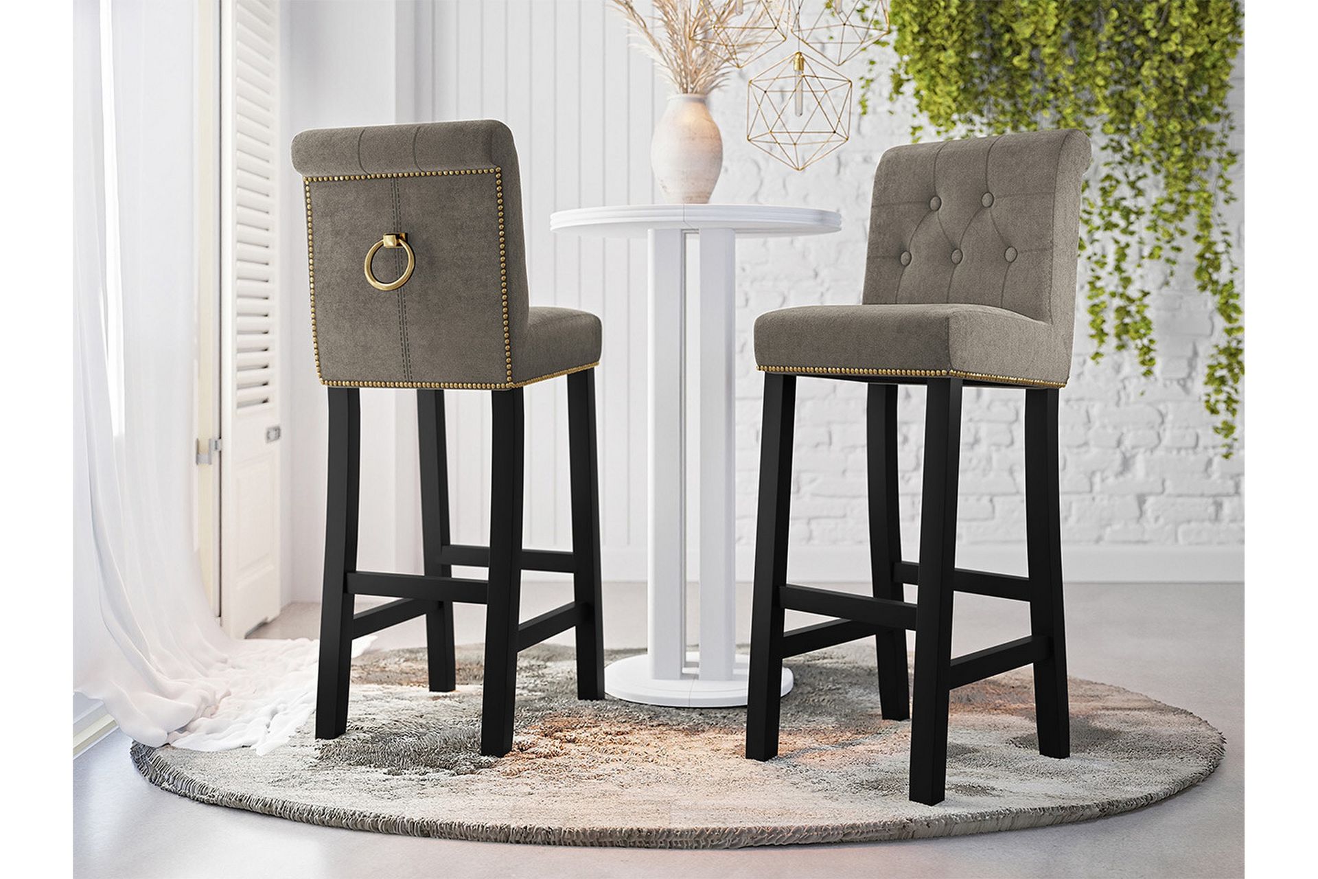 Glenarm Barstol - Beige/Svart - Møbler - Stoler & lenestoler - Barstoler
