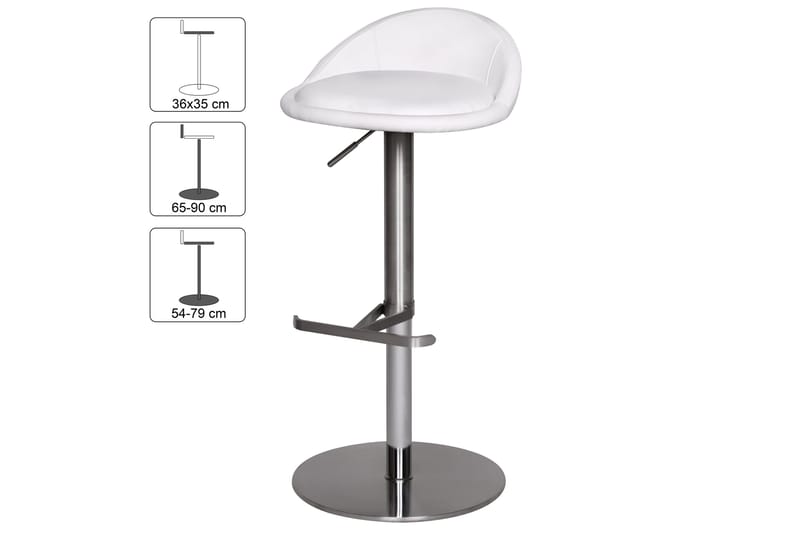 Grubbe Barstol - Hvit - Møbler - Stoler & lenestoler - Barstoler