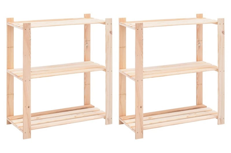 Lagringshyller 3 etasjer 2 stk 80x38x90cm heltre furu 150kg - Møbler - Stoler & lenestoler - Barstoler