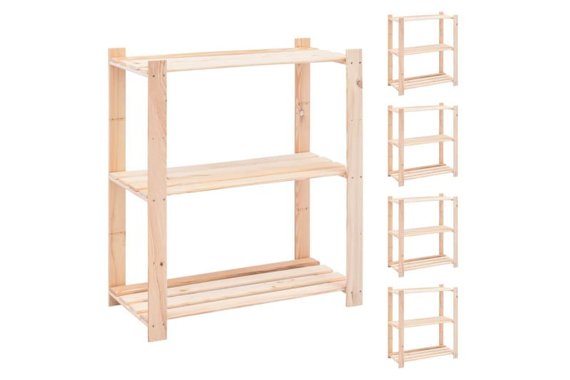 Lagringshyller 3 etasjer 5 stk 80x38x90cm heltre furu 150kg - Møbler - Stoler & lenestoler - Barstoler