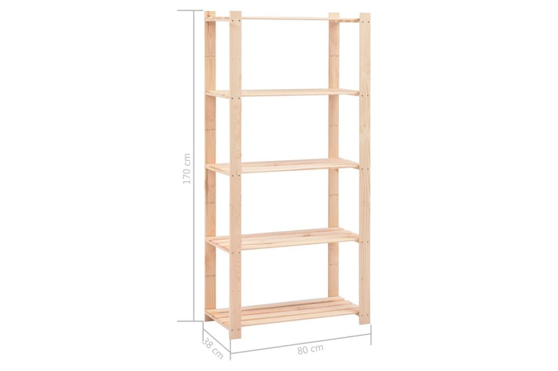 Lagringshyller 5 etasjer 2stk 80x38x170cm heltre furu 250kg - Møbler - Stoler & lenestoler - Barstoler