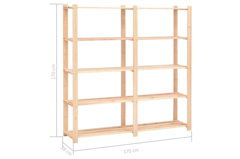 Lagringshyller 5 etasjer 5 stk 170x38x170 heltre furu 500kg - Møbler - Stoler & lenestoler - Barstoler