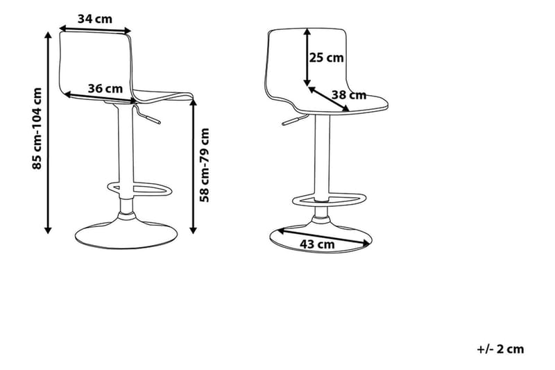 Lucca Barstol 42 cm - Hvit - Møbler - Stoler & lenestoler - Barstoler