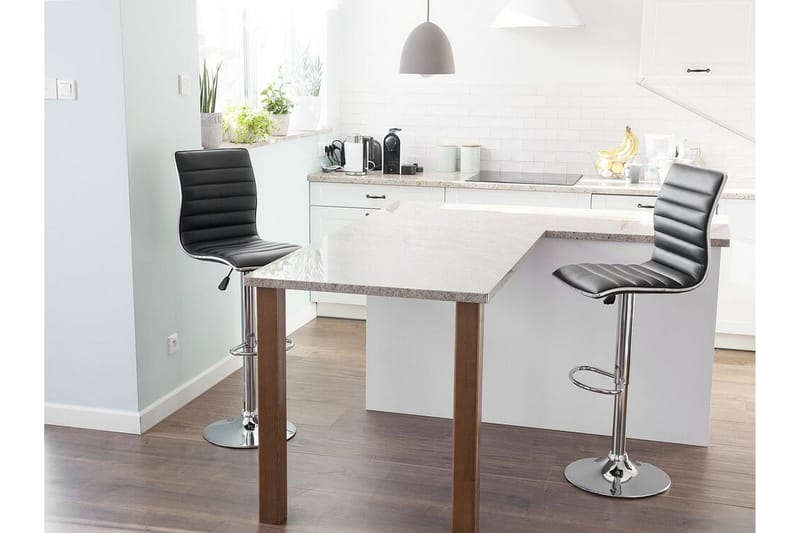 Lucernia Barstol 2-pk - Kunstlær/Svart - Møbler - Stoler & lenestoler - Barstoler