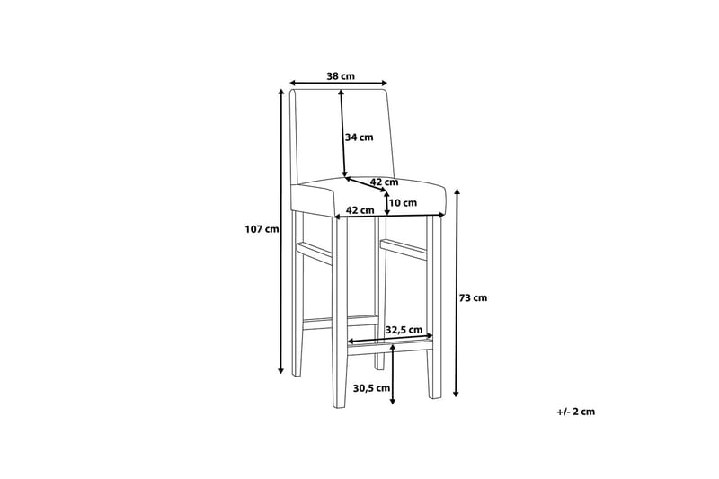 Madison Barstol 42 cm - Brun - Barstoler