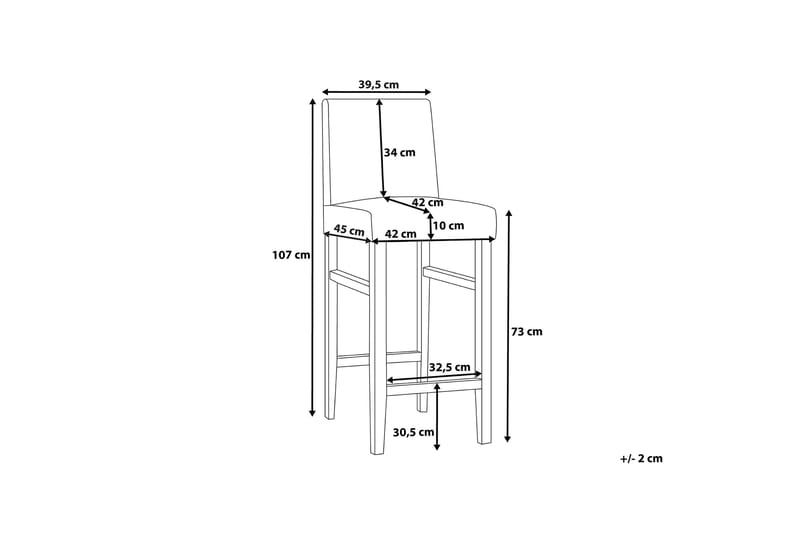 Madison Barstol 42 cm - Grå - Møbler - Stoler & lenestoler - Barstoler