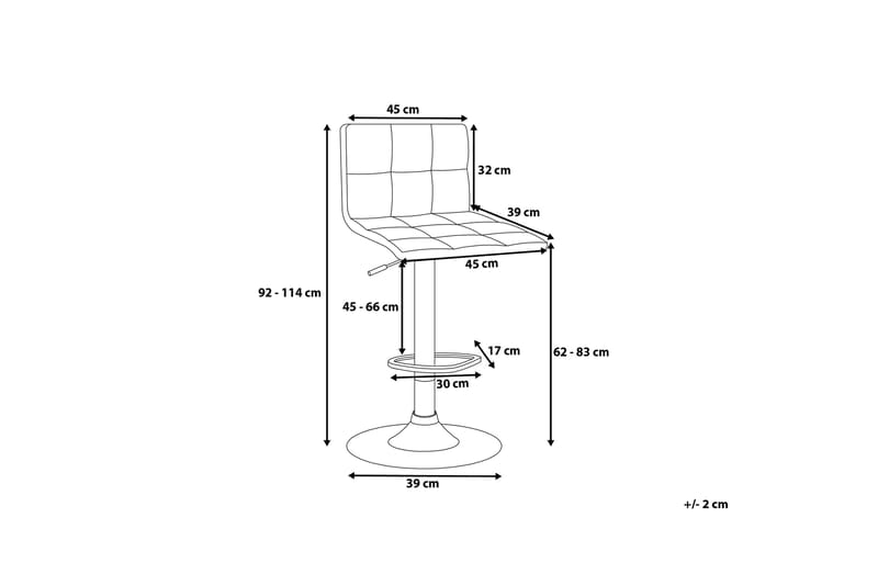 Marion Barstol 45 cm - Beige - Møbler - Stoler & lenestoler - Barstoler