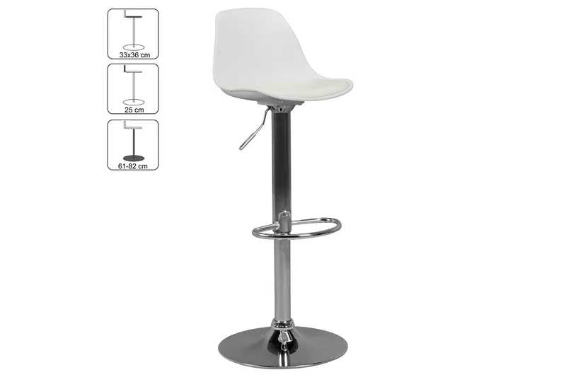 Mateel Barstol - Hvit - Møbler - Stoler & lenestoler - Barstoler