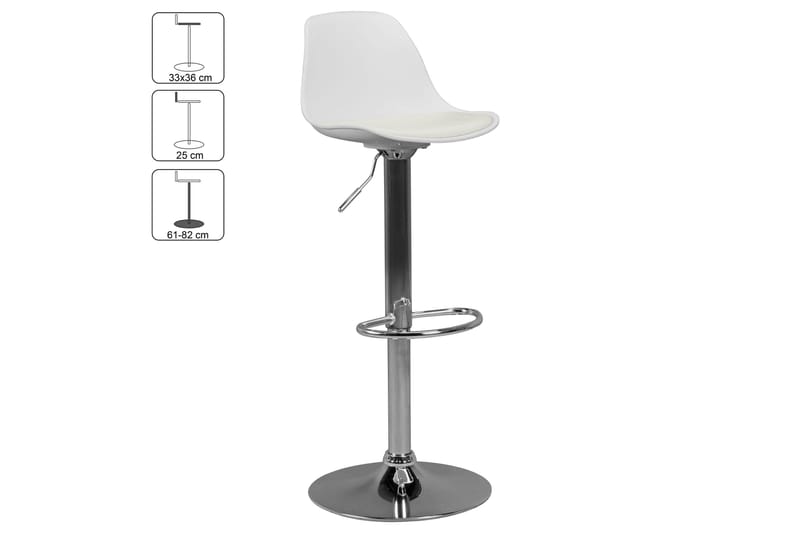 Mateel Barstol - Hvit - Møbler - Stoler & lenestoler - Barstoler