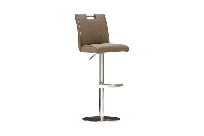 Navajo Barstol Rund Fot Lær - Beige - Møbler - Stoler & lenestoler - Barstoler