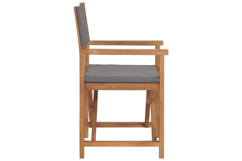 Regissørstol heltre teak grå - Grå - Møbler - Stoler & lenestoler - Barstoler