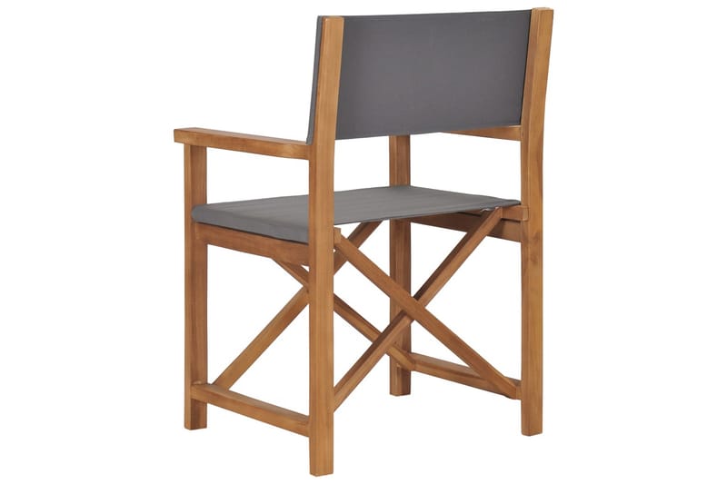 Regissørstol heltre teak grå - Grå - Møbler - Stoler & lenestoler - Barstoler
