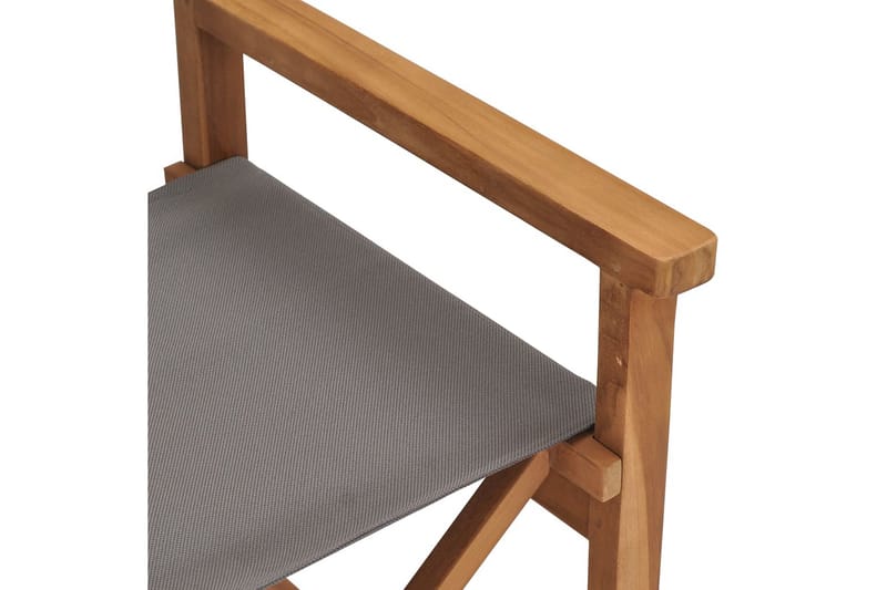 Regissørstol heltre teak grå - Grå - Møbler - Stoler & lenestoler - Barstoler
