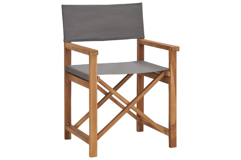 Regissørstol heltre teak grå - Grå - Møbler - Stoler & lenestoler - Barstoler