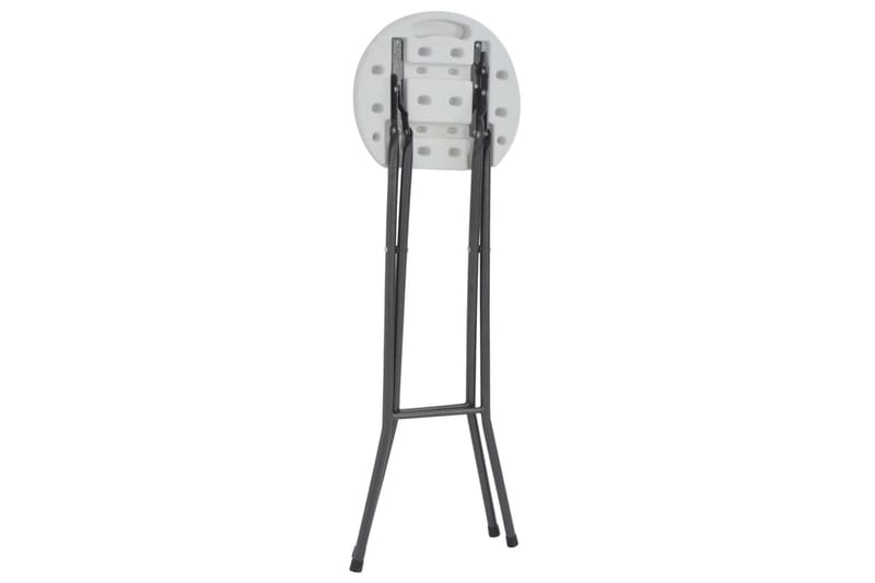 Sammenleggbare barkrakker 2 stk HDPE og stål hvit - Hvit - Møbler - Stoler & lenestoler - Barstoler
