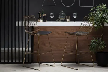 Set med 2 barstolar PRESTON Metall Guld 48cm - Gull - Møbler - Stoler & lenestoler - Barstoler