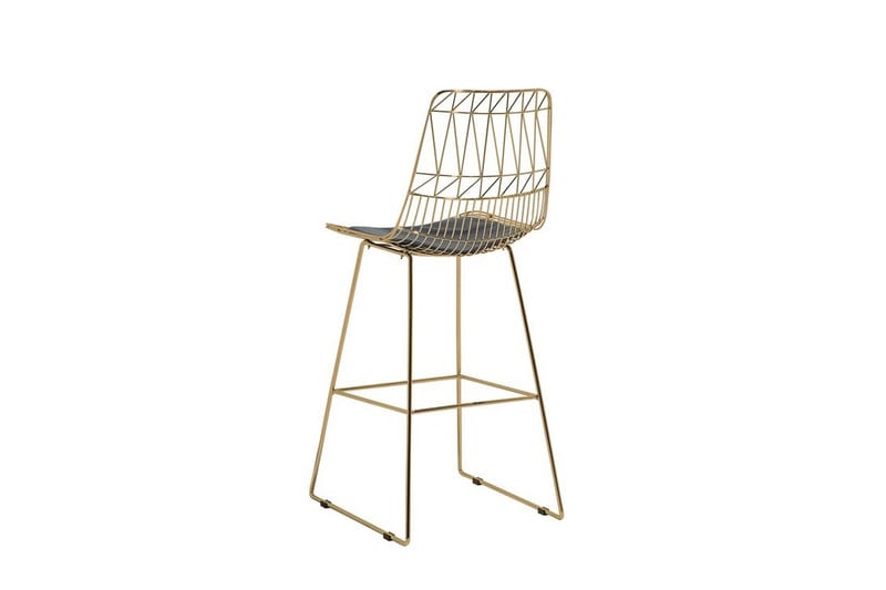 Set med 2 barstolar PRESTON Metall Guld 48cm - Gull - Møbler - Stoler & lenestoler - Barstoler