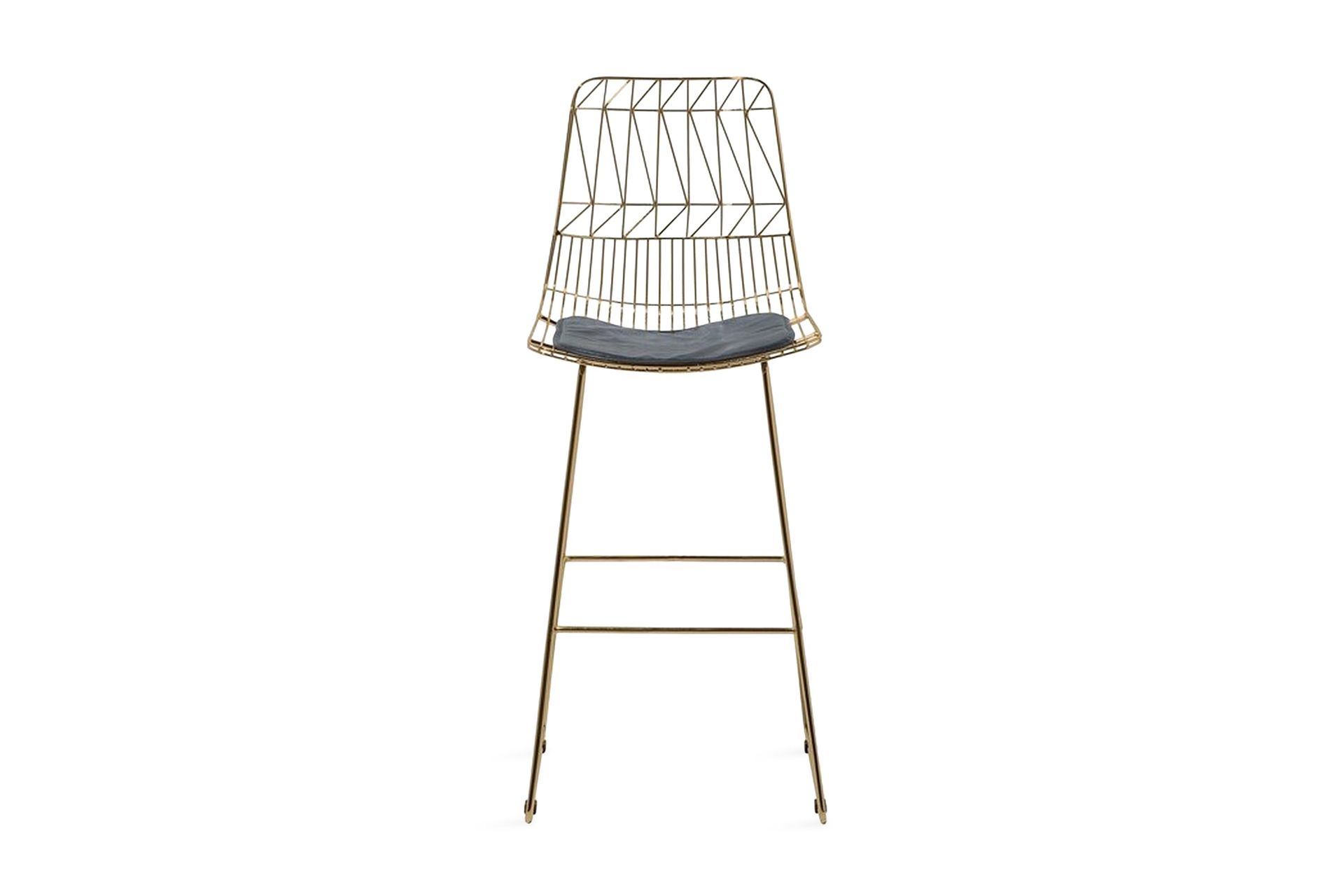 Set med 2 barstolar PRESTON Metall Guld 48cm - Gull