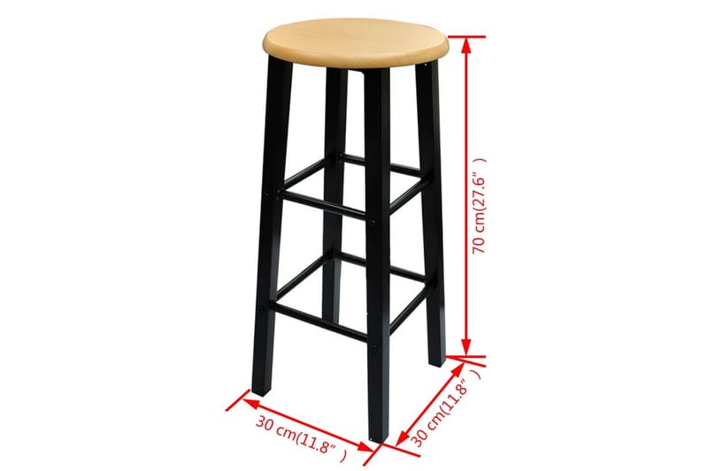 Spisestue sett (lys bun og svart) - Metall - Møbler - Stoler & lenestoler - Barstoler
