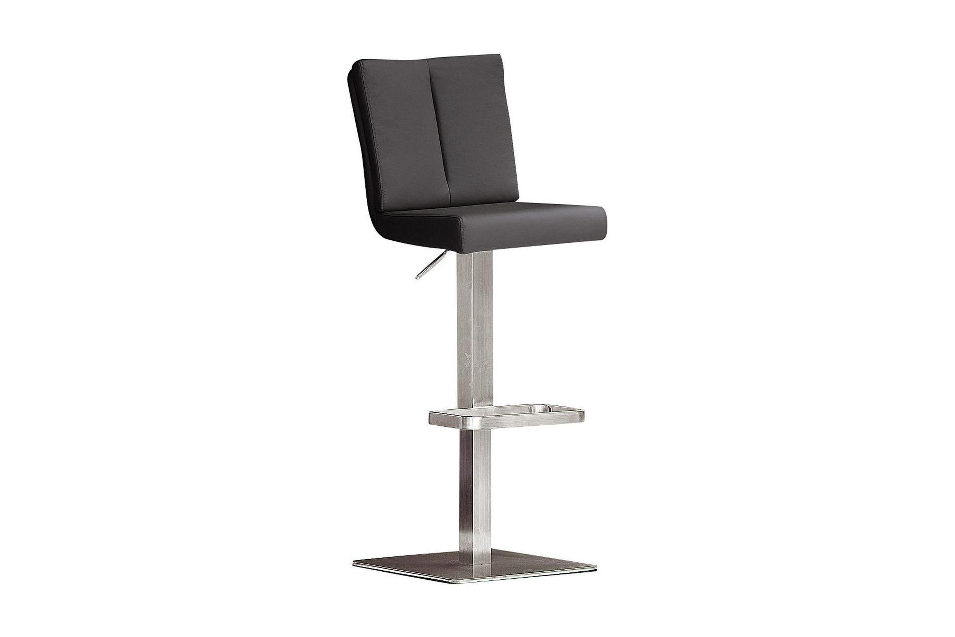 Virga Barstol Kvadrat Stål - Svart PU - Møbler - Stoler & lenestoler - Barstoler