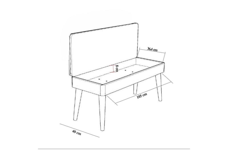 Anaya Skobänk 105 cm - Møbler - Stoler & lenestoler - Benk - Skohylle med benk
