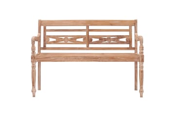 Bataviabenk 120 cm hvitvasket heltre teak - Brun - Møbler - Stoler & lenestoler - Benk